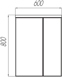 Акватон Зеркальный шкаф Брук 60 – фотография-5